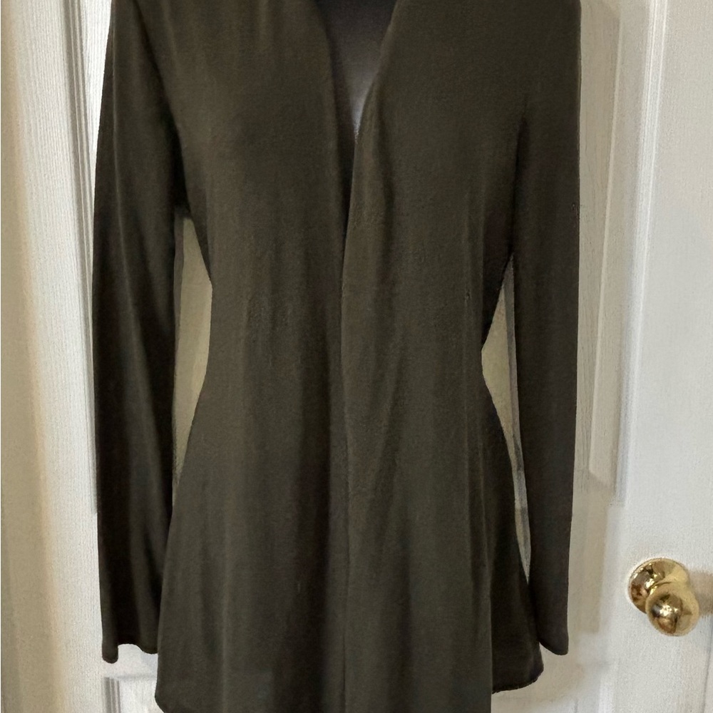 Olive Green Long Sleeve Cardigan